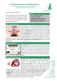 Newsletter vom November 2014